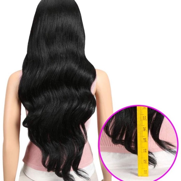 💕30” BLACK BODY WAVE LACE FRONT WIG NEW
